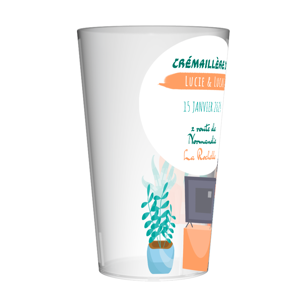 Gobelet personnalisé Crémaillère Couple