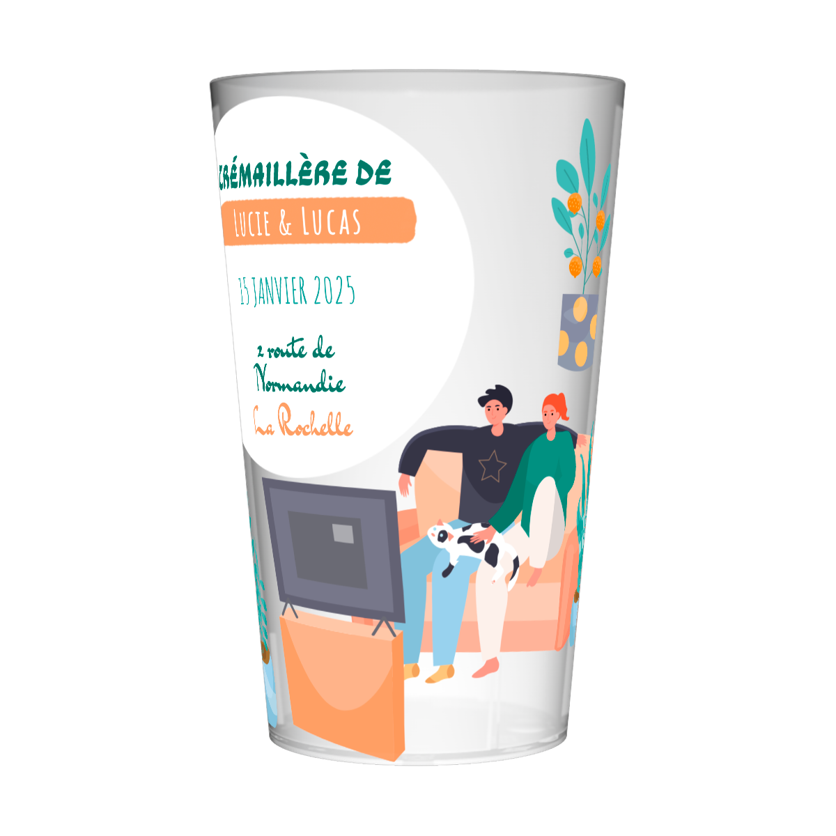 Gobelet personnalisé Crémaillère Couple