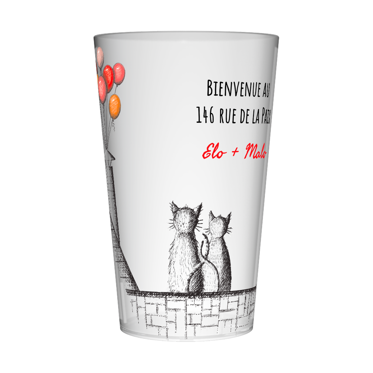 Gobelet personnalisé Crémaillère Chats