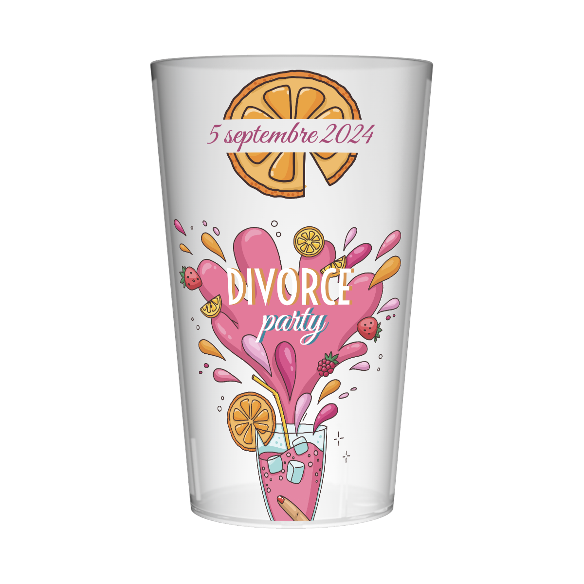 Gobelet personnalisé Divorce Party Cocktail