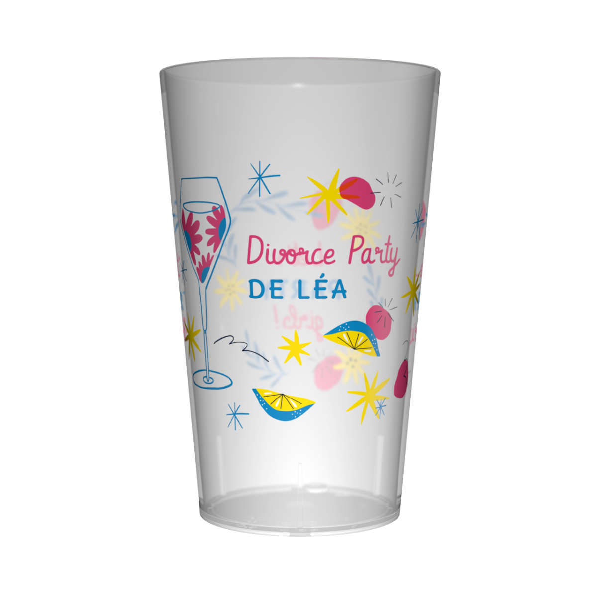 Gobelet personnalisé Divorce Party Coloré
