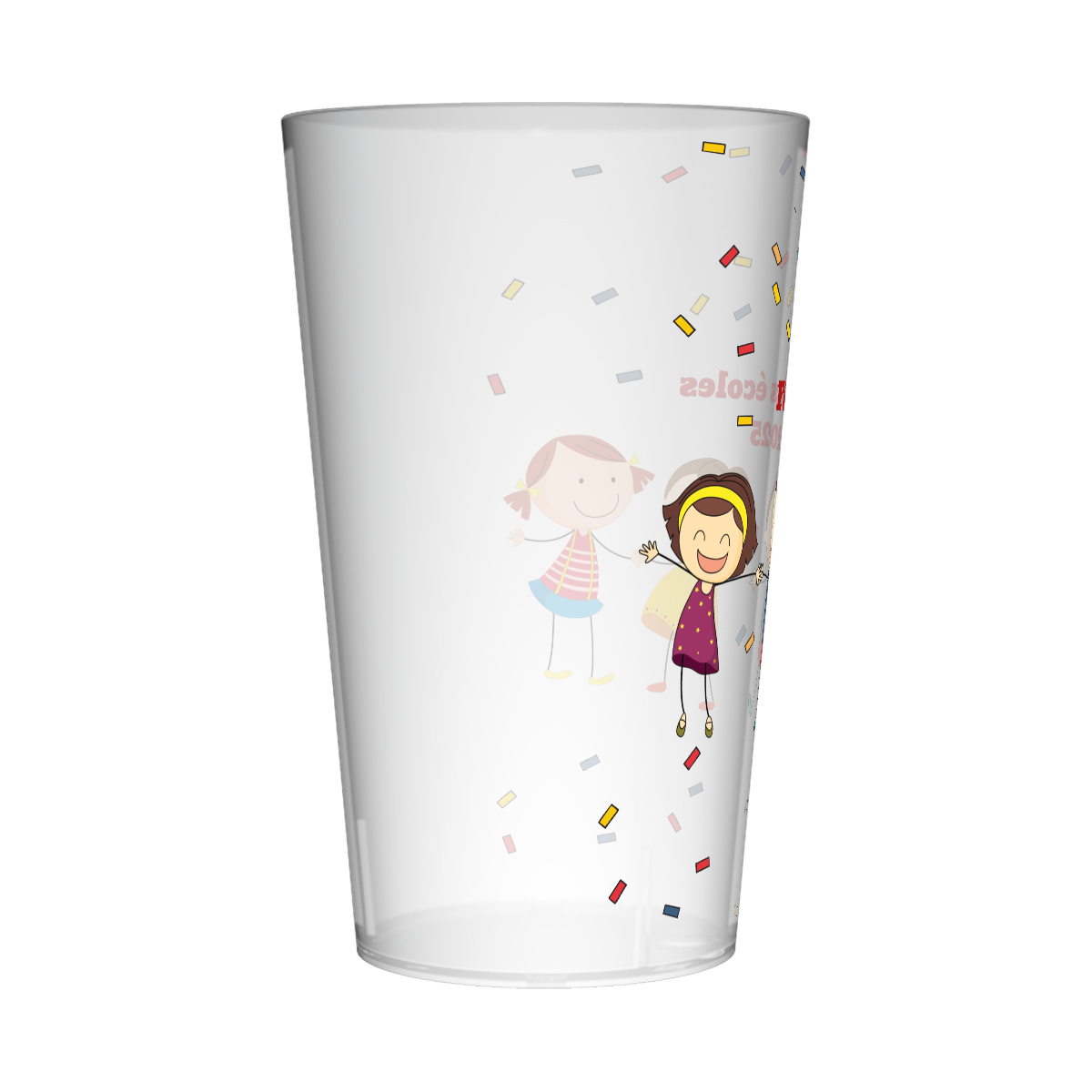 Gobelet personnalisé Fête des écoles Confettis 2