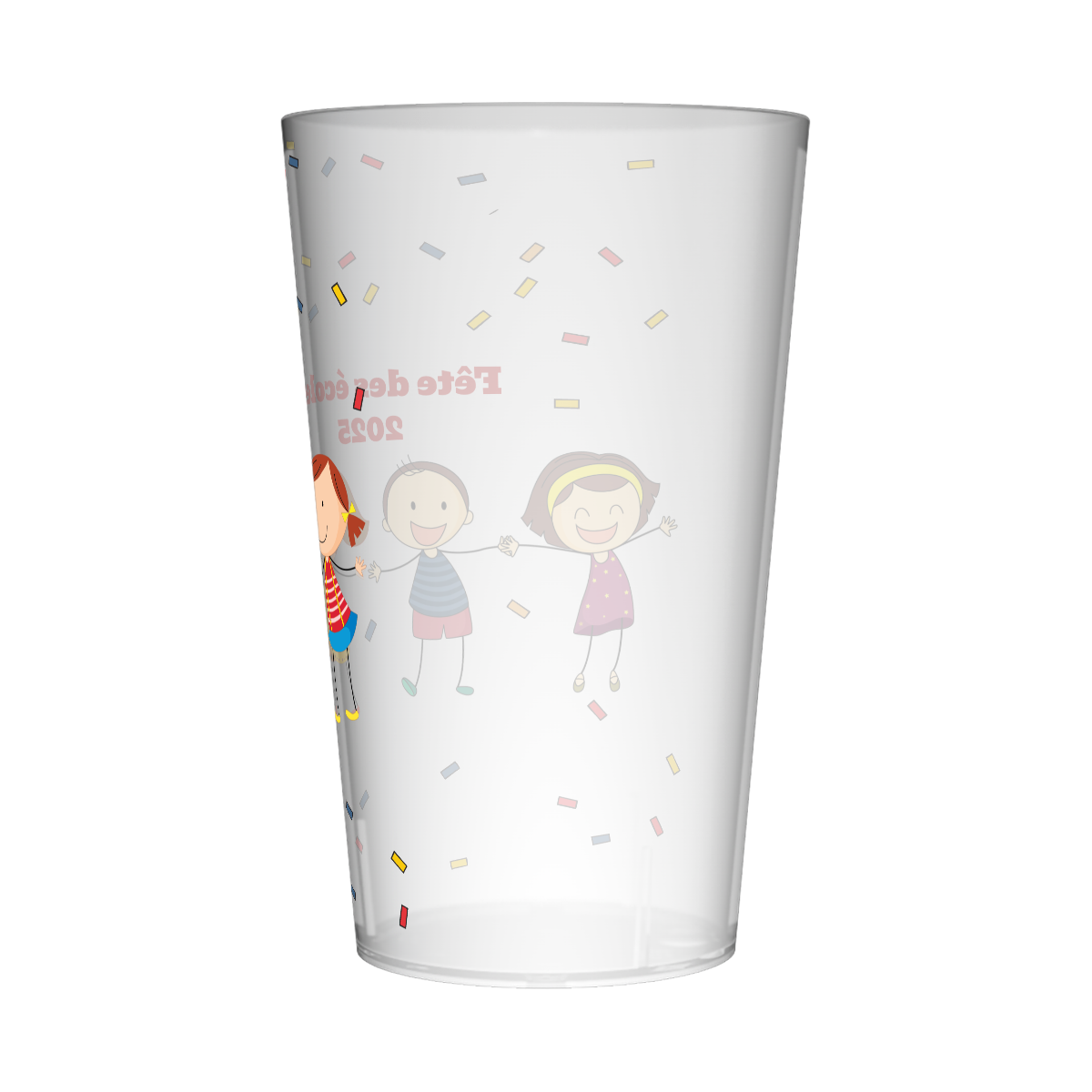 Gobelet personnalisé Fête des écoles Confettis 3
