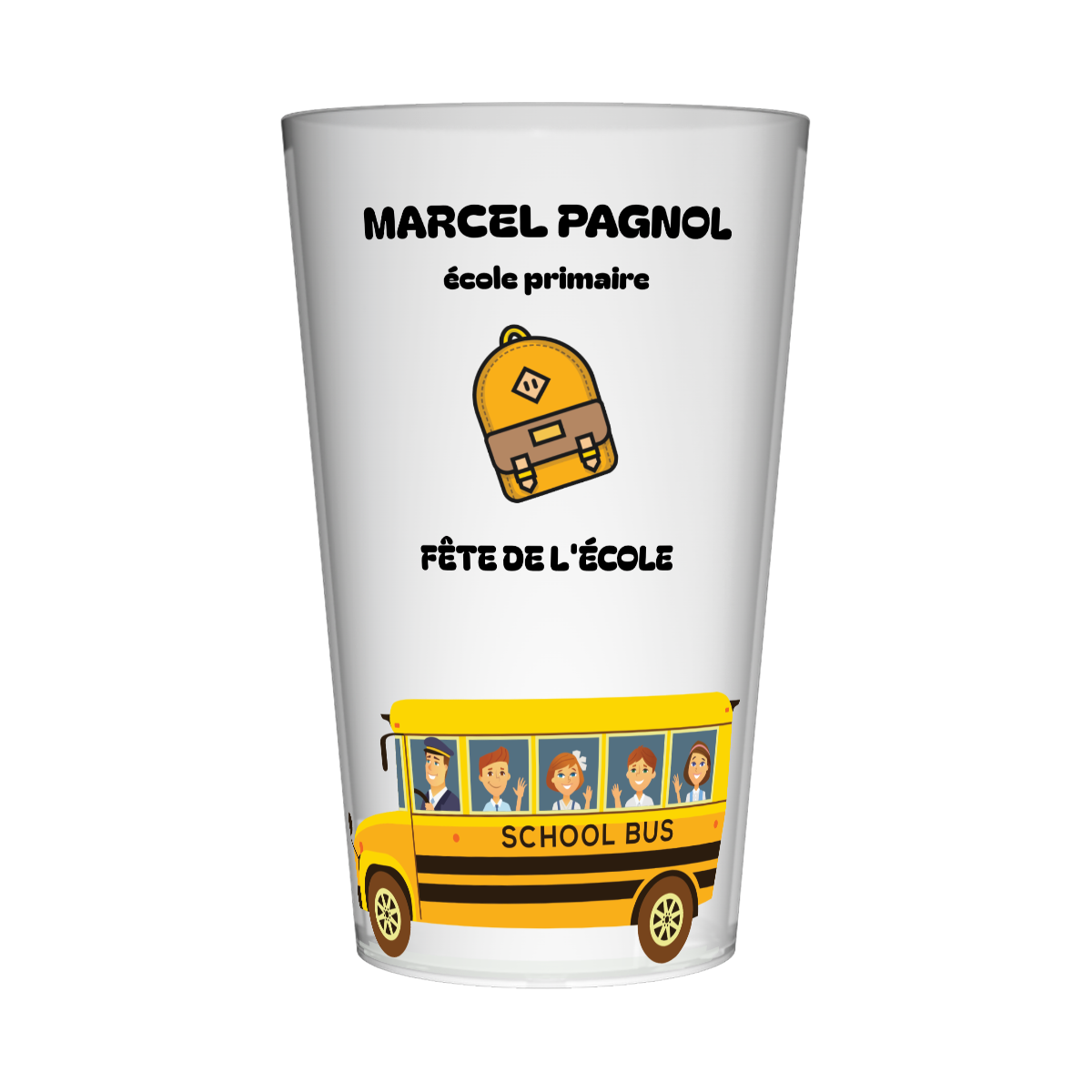 Gobelet personnalisé Fête des écoles Car