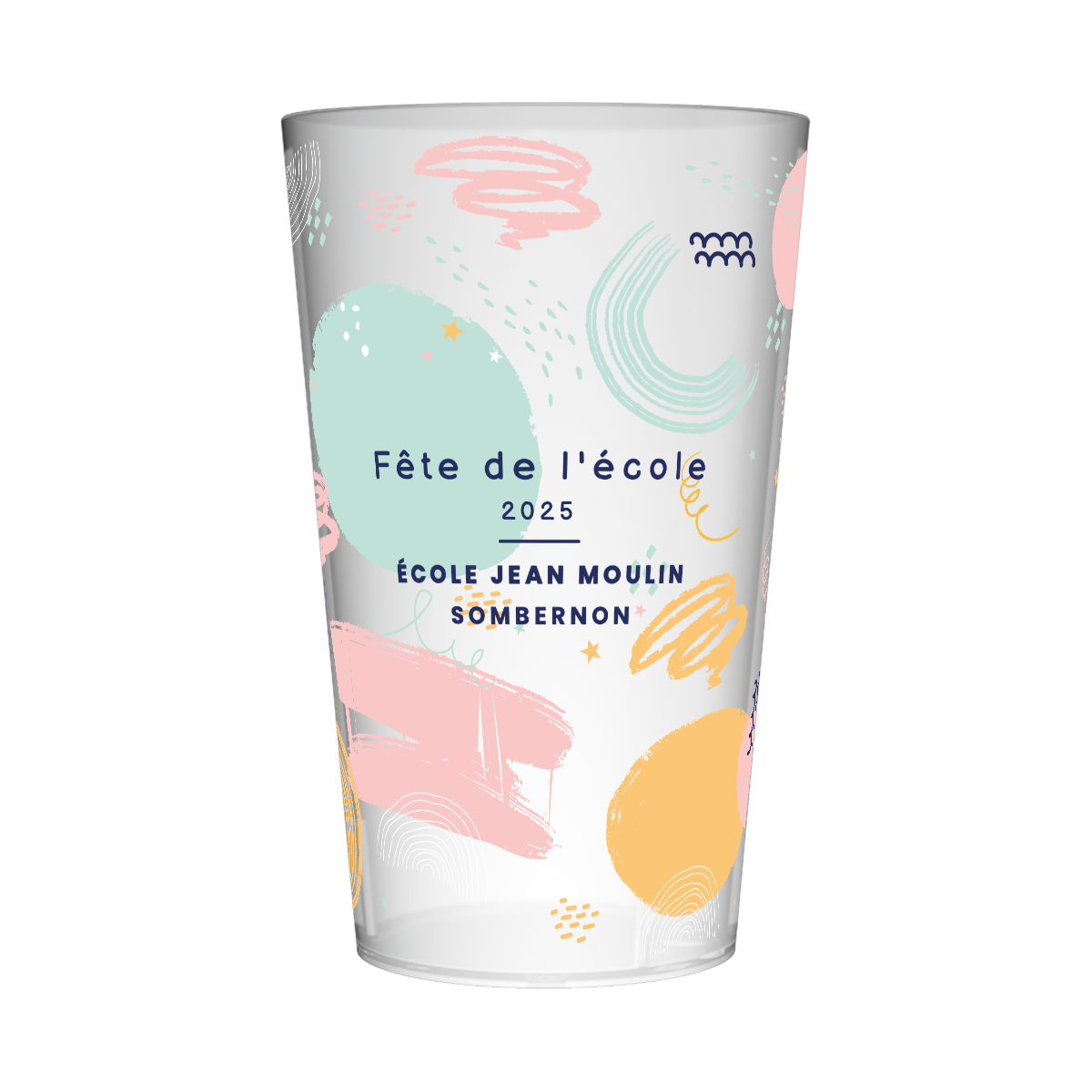 Gobelet personnalisé Fête des écoles Artistique