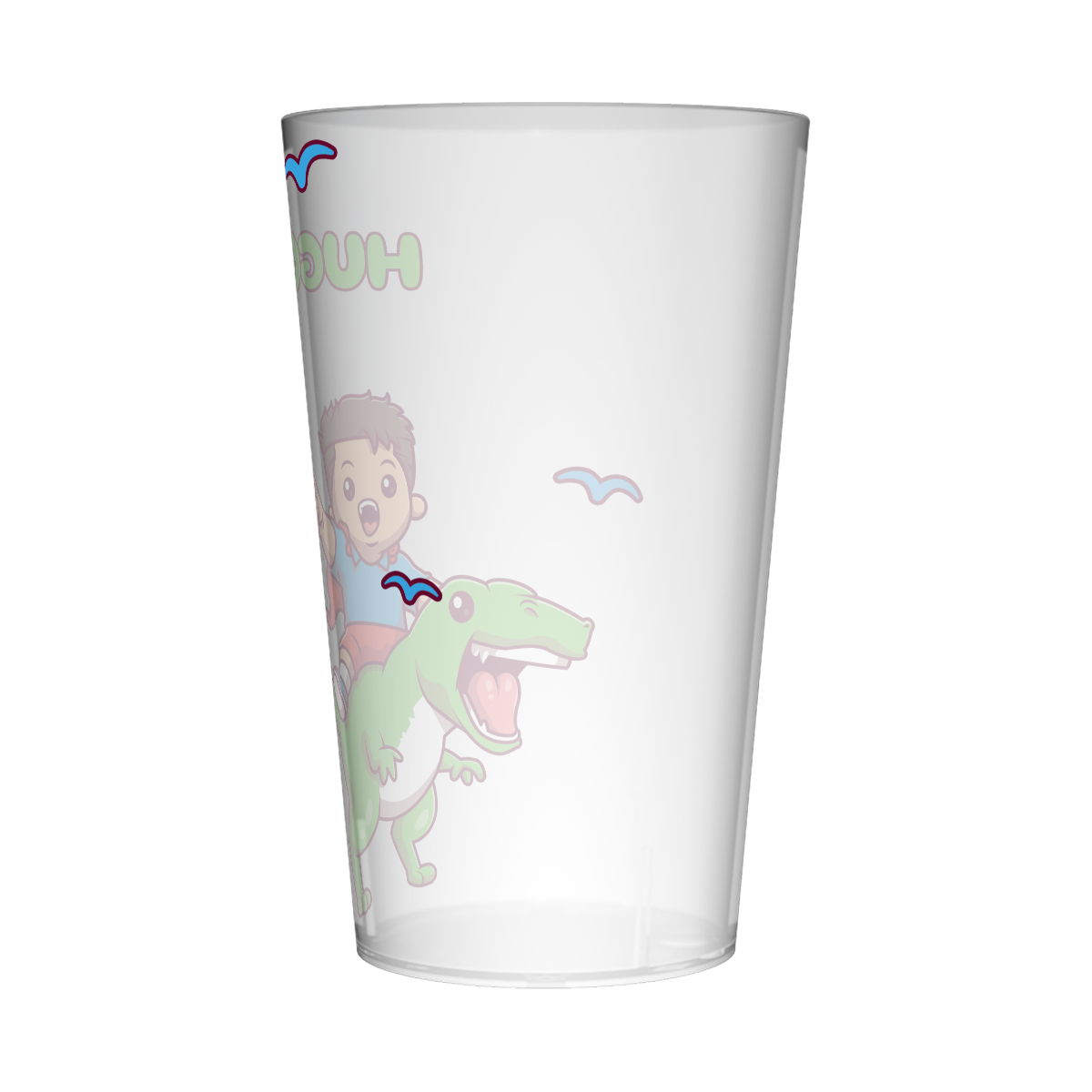 Unique 75807 Lot De 4 Gobelets Réutilisables Plastique Motif Dinosaure Bleu/Vert 295 Ml - Idéal Anniversaire Enfant