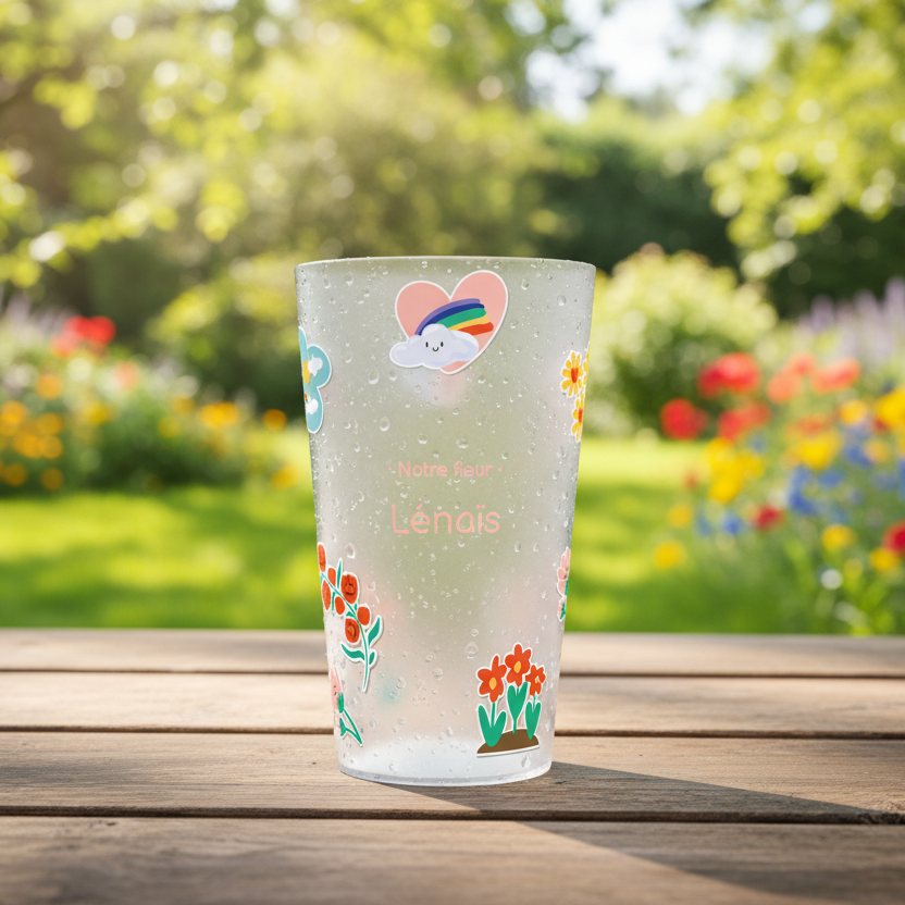gobelet personnalise enfant fleurs