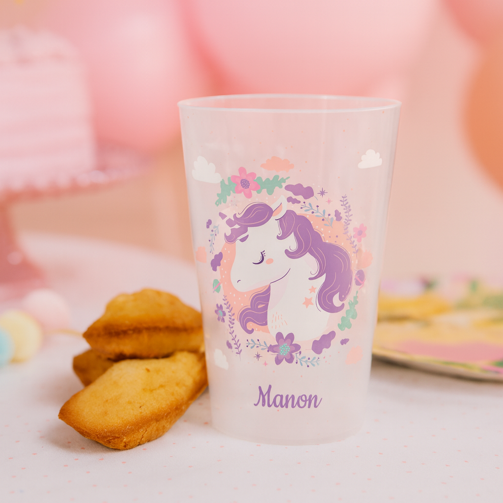 Gobelet personnalisé Enfant Licorne ambiance