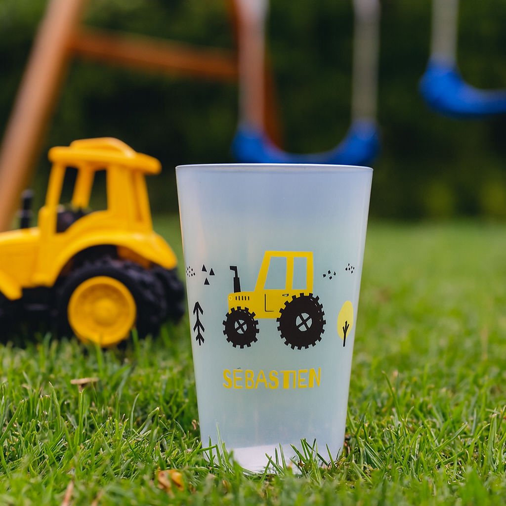 Gobelet personnalisé Enfant Tracteur ambiance