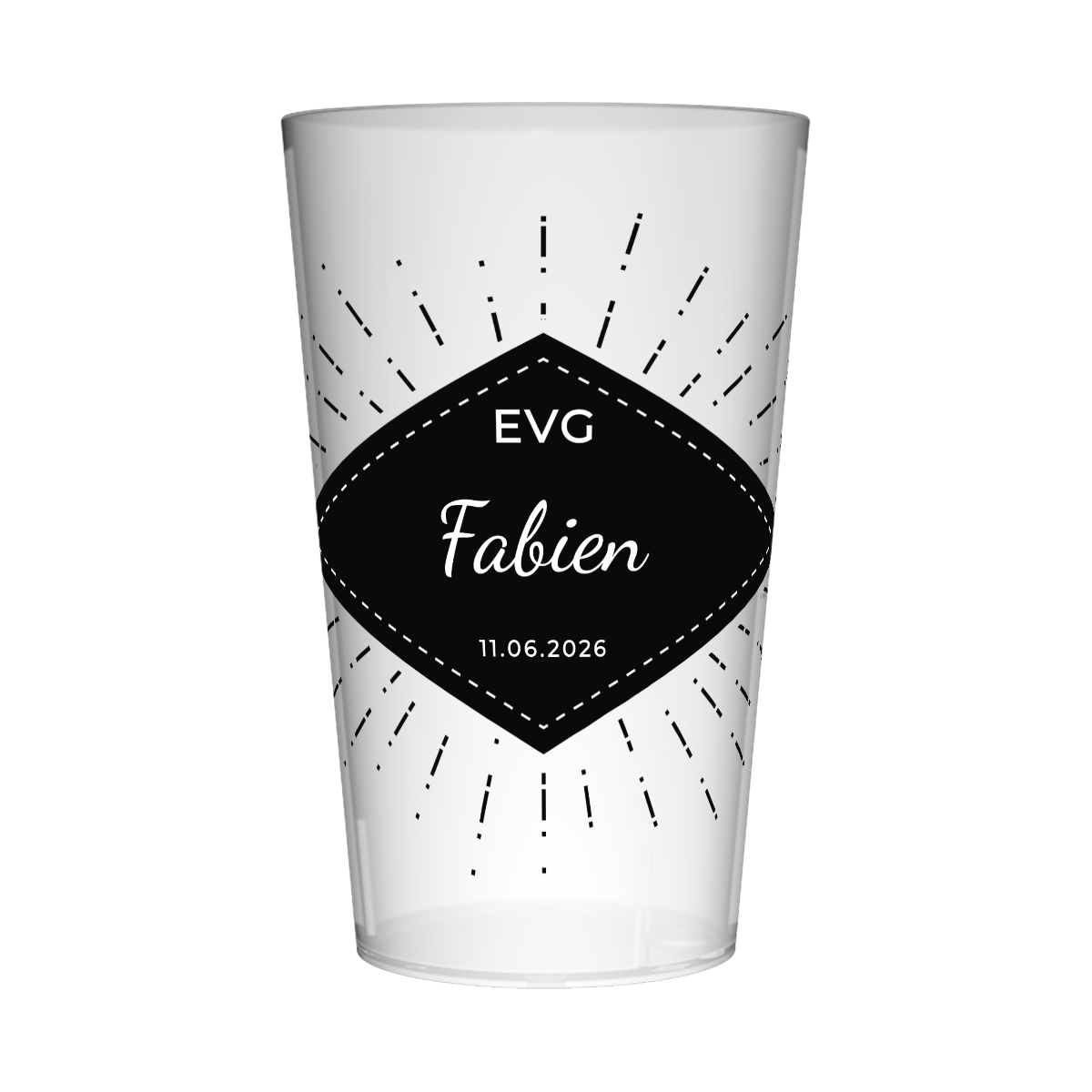 Gobelet personnalisé pour EVG Losange