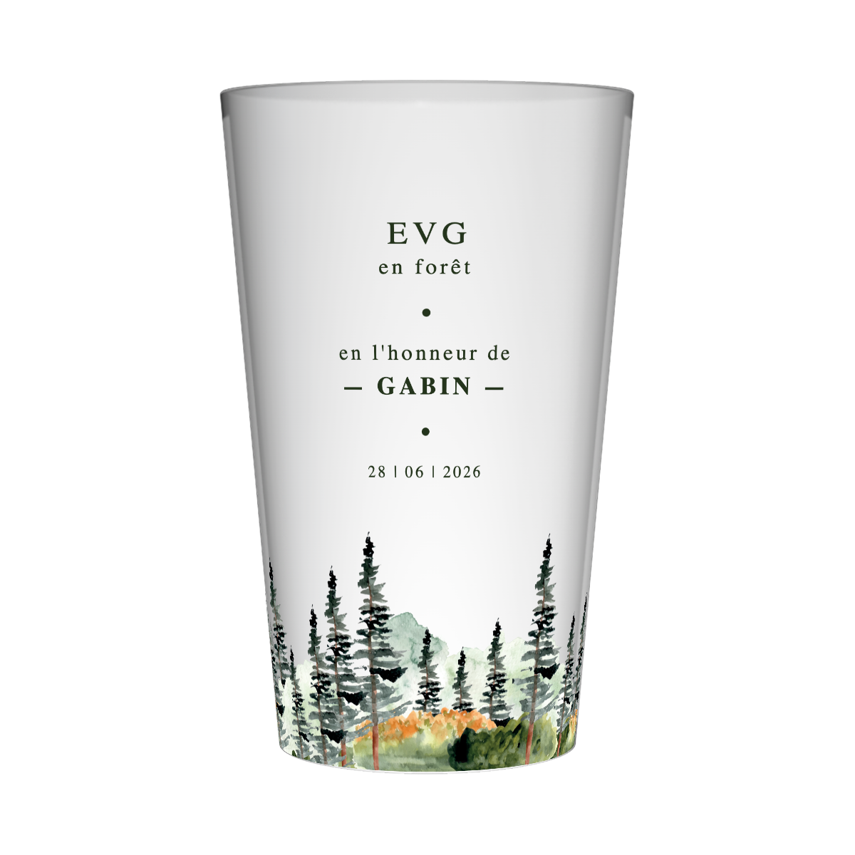 Gobelet personnalisé pour EVG Forêt