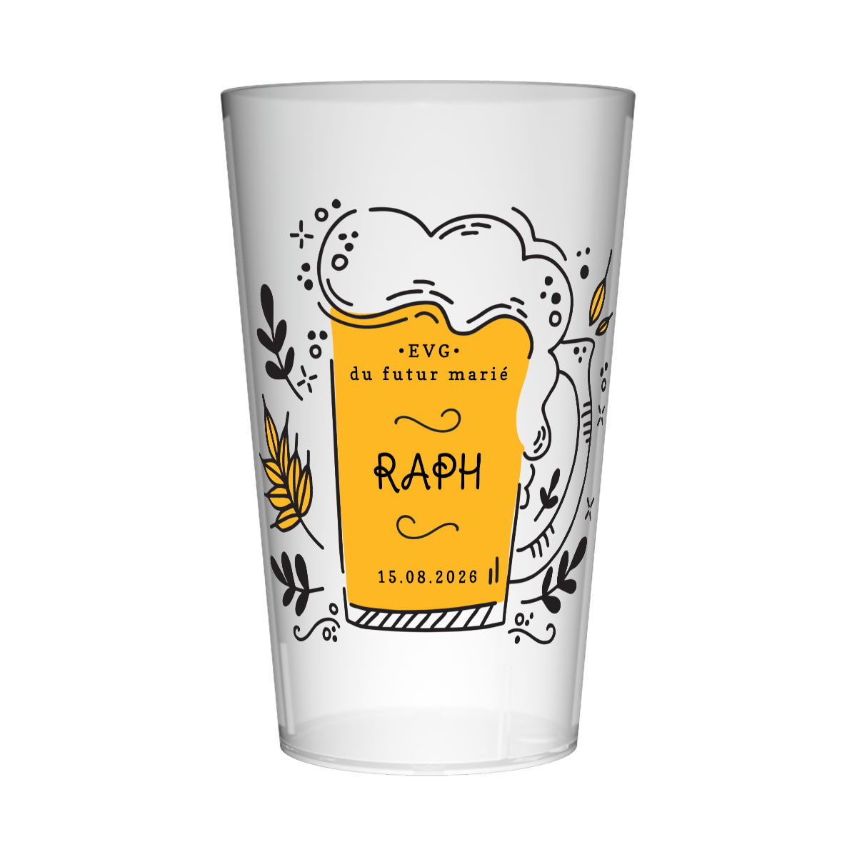 Gobelet personnalisé pour EVG Bière & Orge