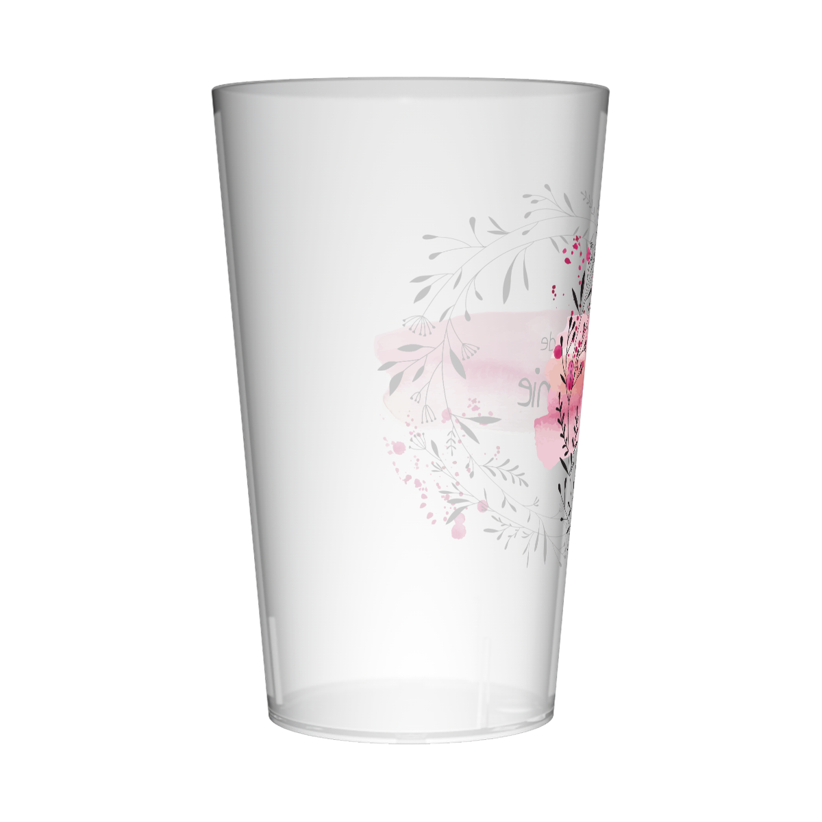 Gobelet personnalisé pour EVJF Couronne & Fleurs Noires 3