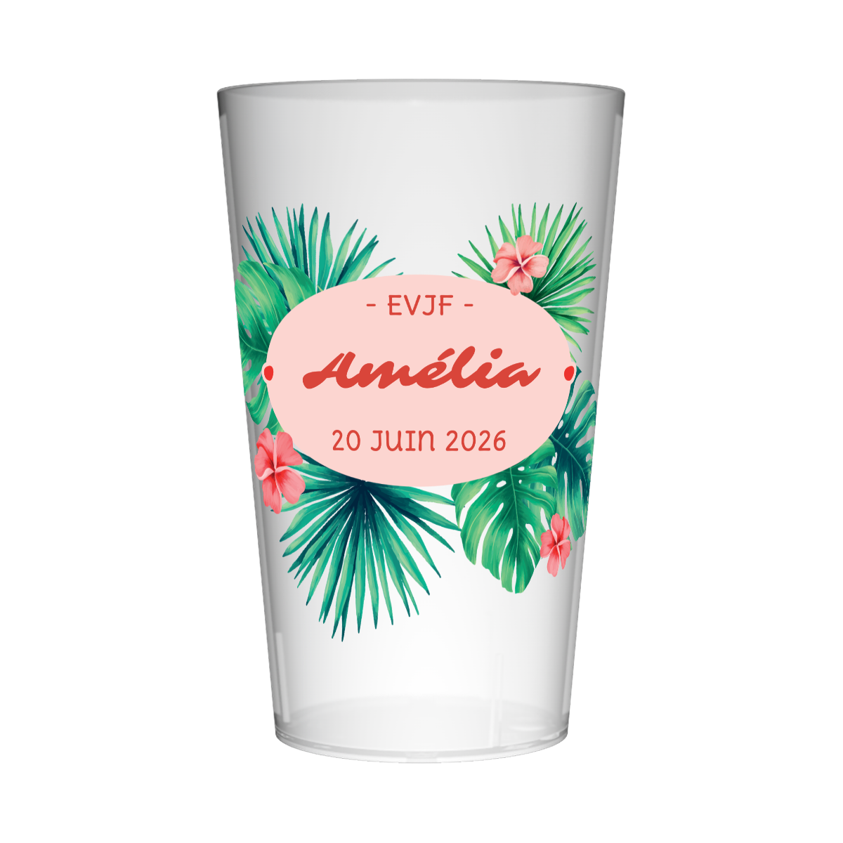 Gobelet personnalisé pour EVJF Plantes Tropicales