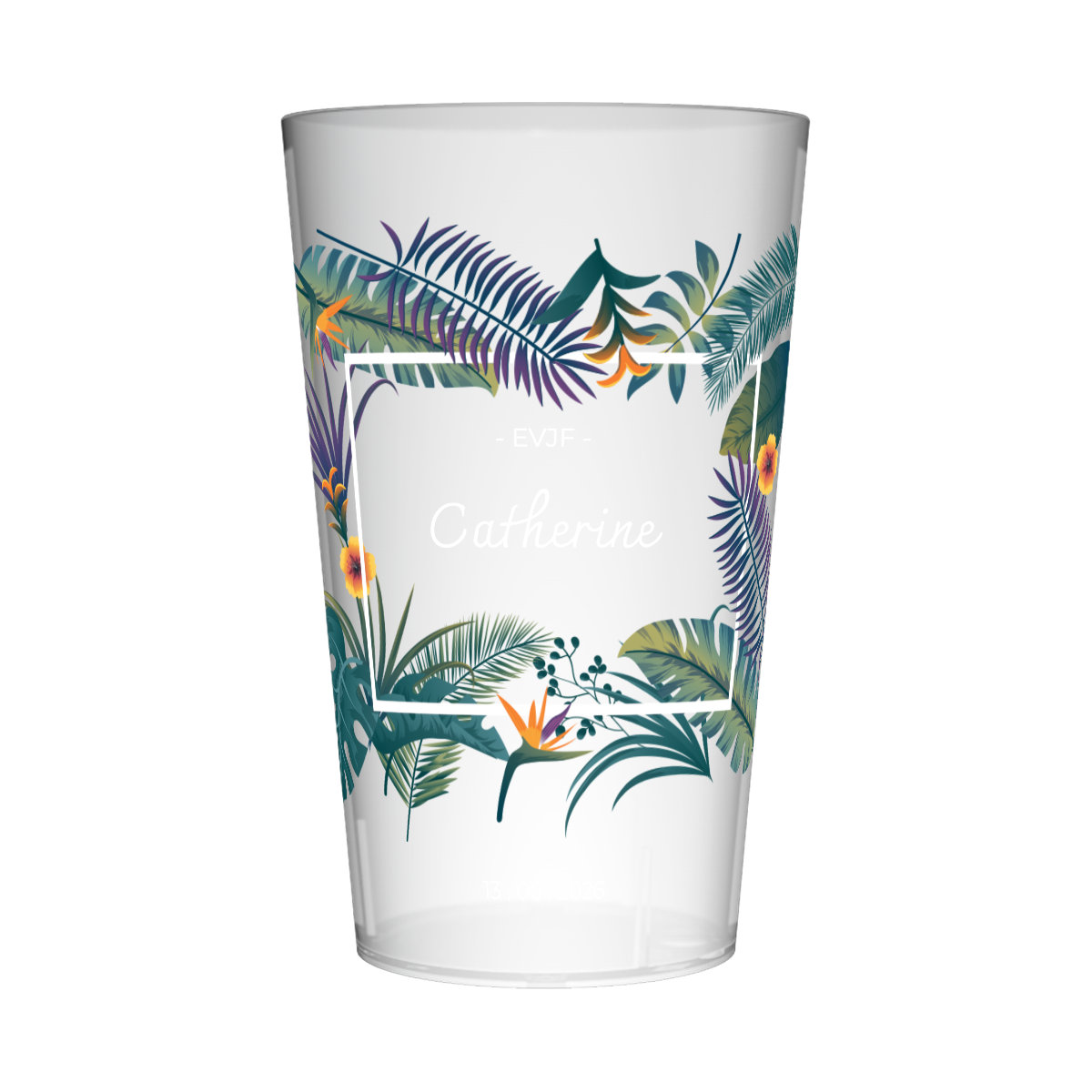 Gobelet personnalisé pour EVJF Tropical