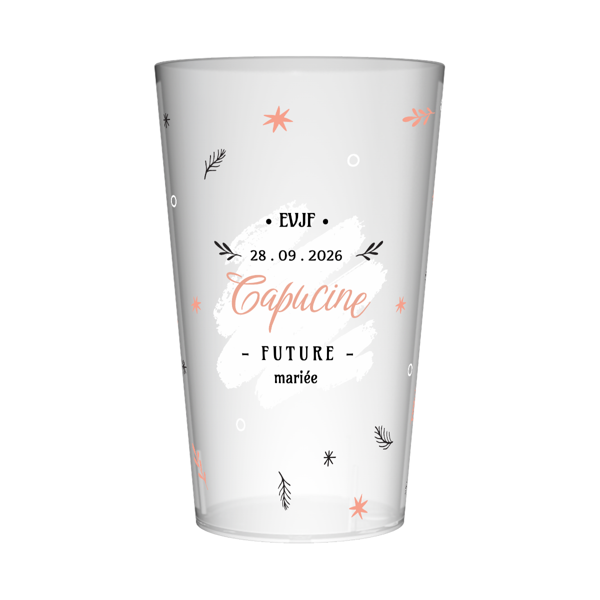 Gobelet personnalisé pour EVJF Plume