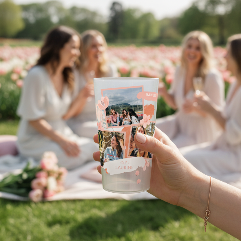 gobelet personnalise evjf photos fleuries