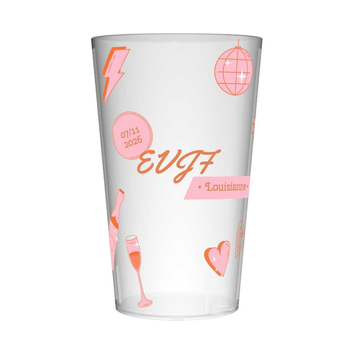 Gobelet personnalisé pour EVJF Rétro