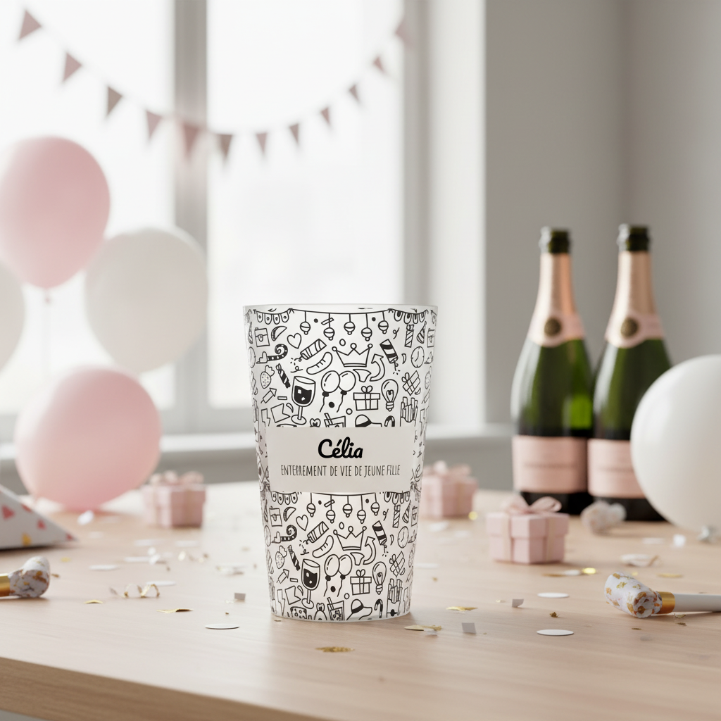 gobelet personnalise evjf dessin