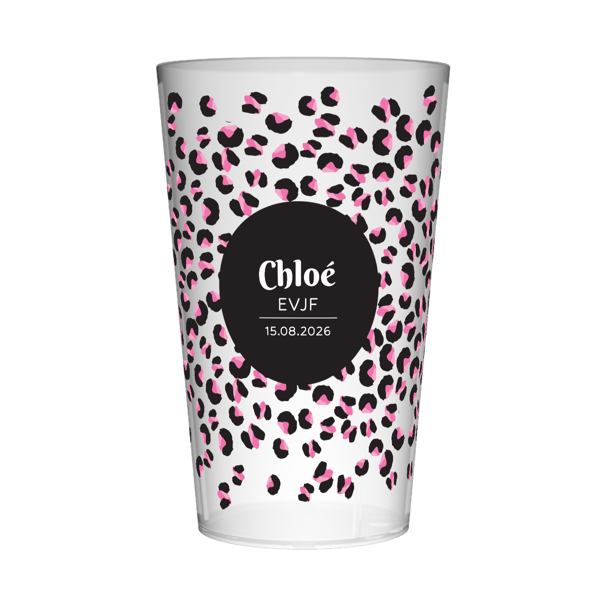 Gobelet personnalisé pour EVJF Léopard