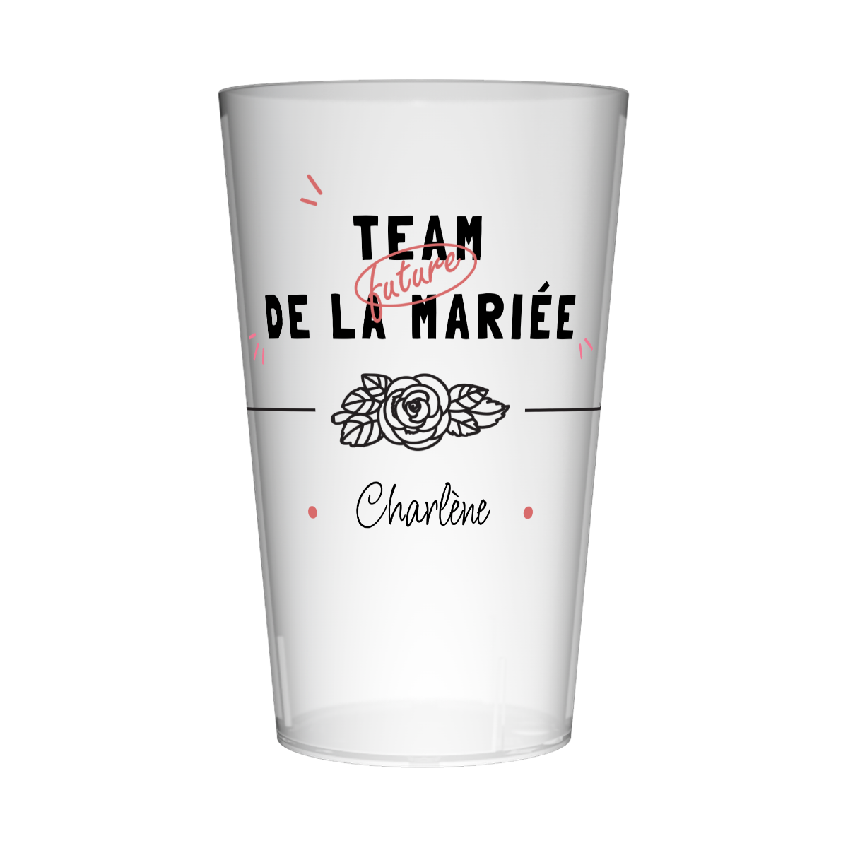 Gobelet personnalisé pour EVJF Rose