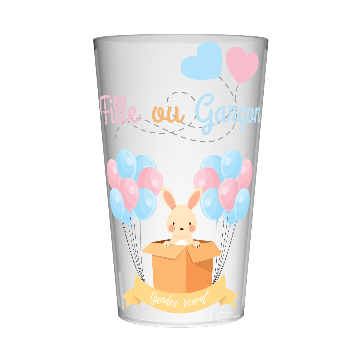 Gobelet personnalisé Gender Reveal Lapin