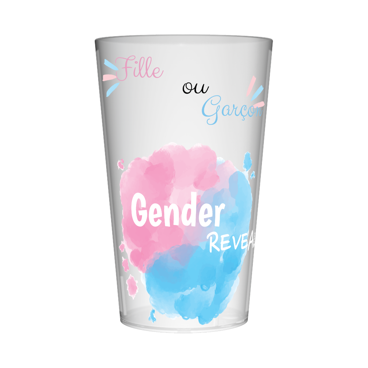 Gobelet personnalisé Gender Reveal Rose & Bleu