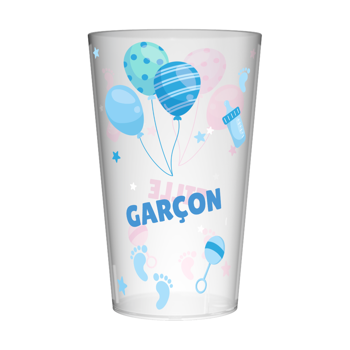 Gobelet personnalisé Gender Reveal Garçon & Fille 3