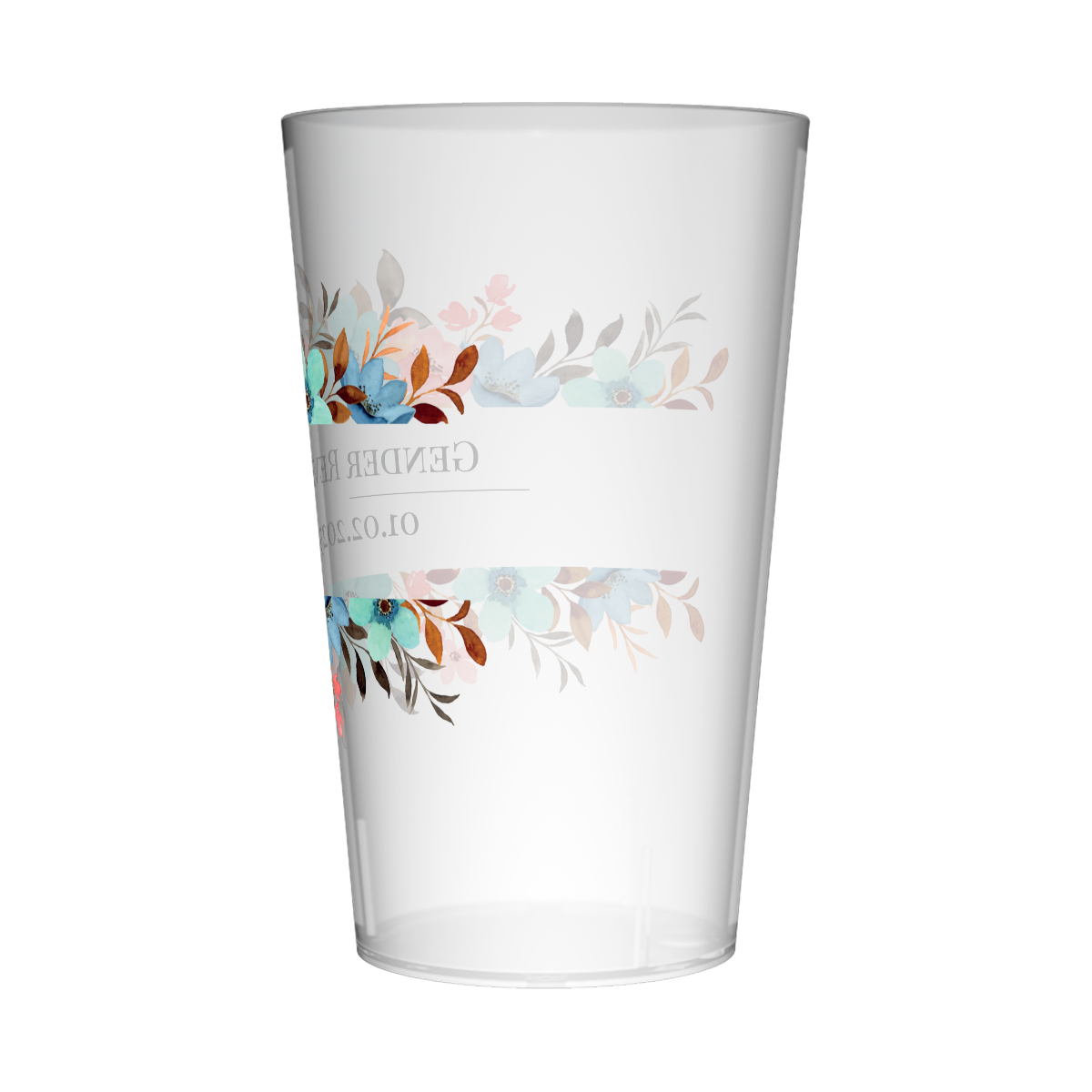 Gobelet personnalisé Gender Reveal Florale 3