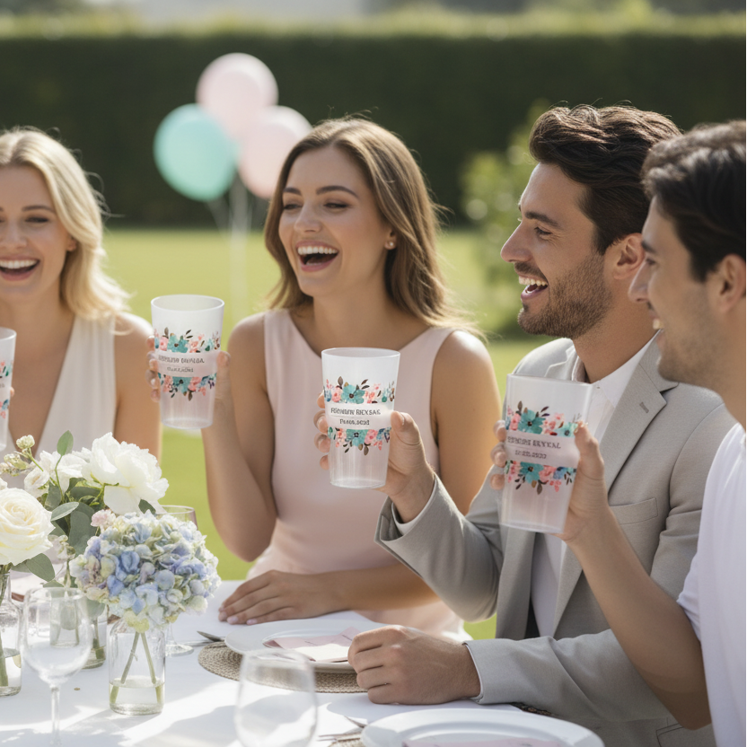Gobelet personnalisé Gender Reveal Florale ambiance