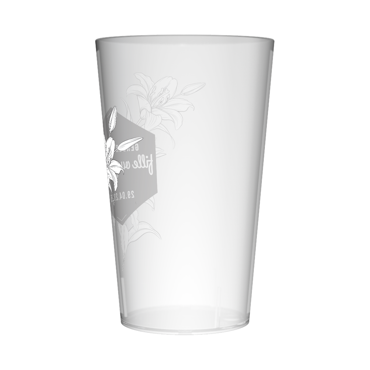 Gobelet personnalisé Gender Reveal Fleurs 3