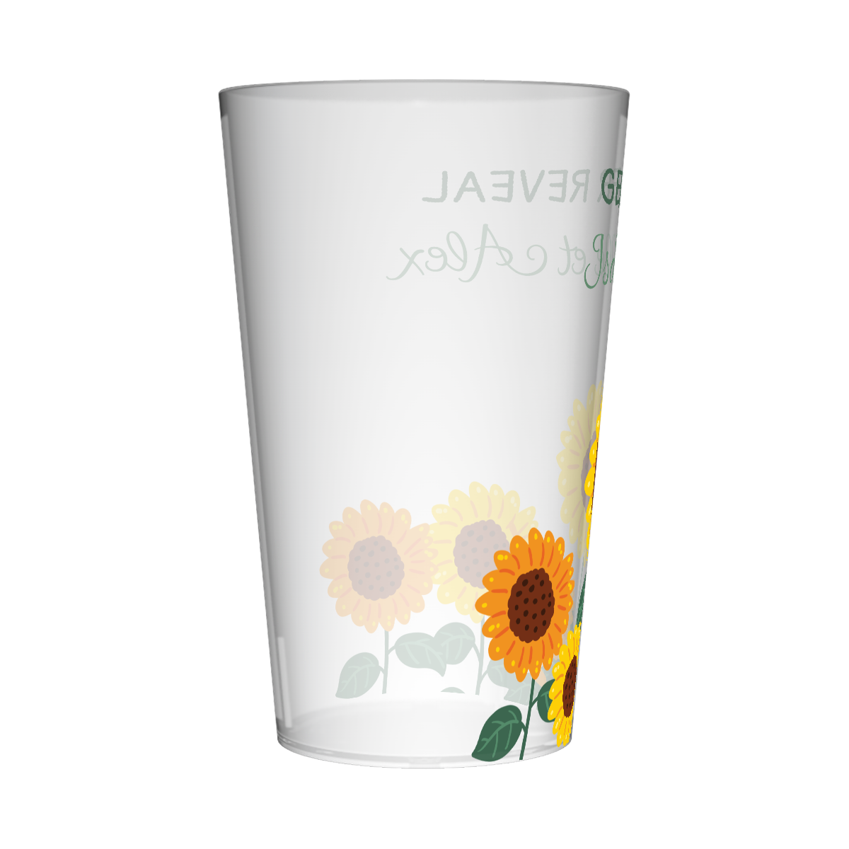 Gobelet personnalisé Gender Reveal Tournesol 2