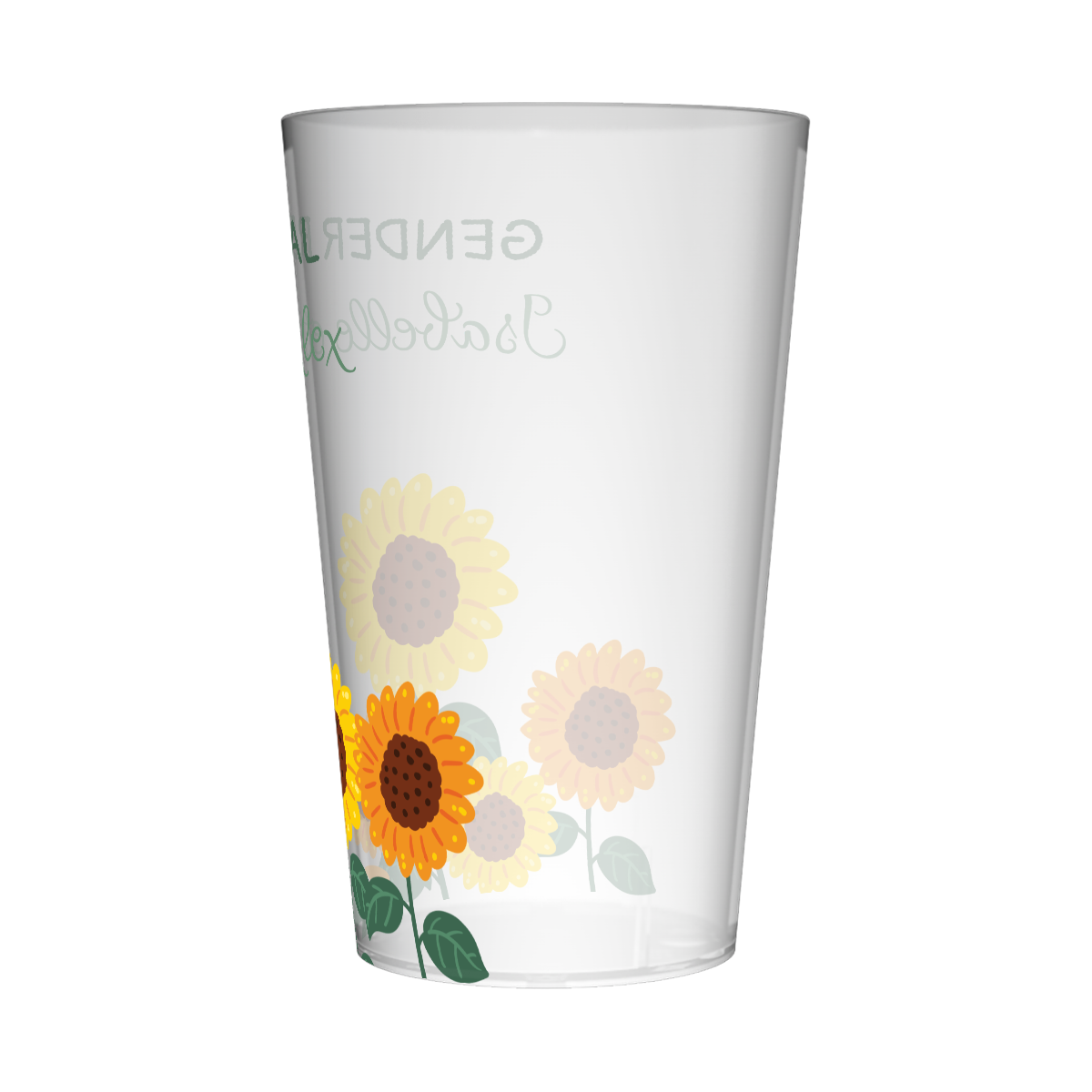 Gobelet personnalisé Gender Reveal Tournesol 3