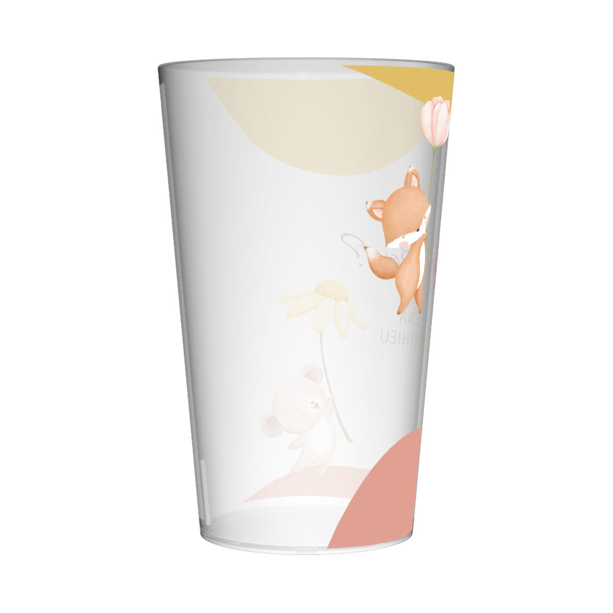 Gobelet personnalisé Gender Reveal Fleurs & Animaux 2