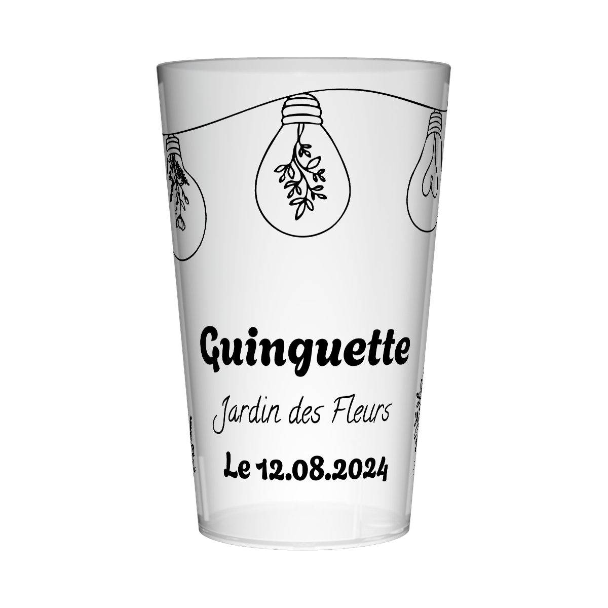 Gobelet personnalisé Guinguette Guirlande Ampoule