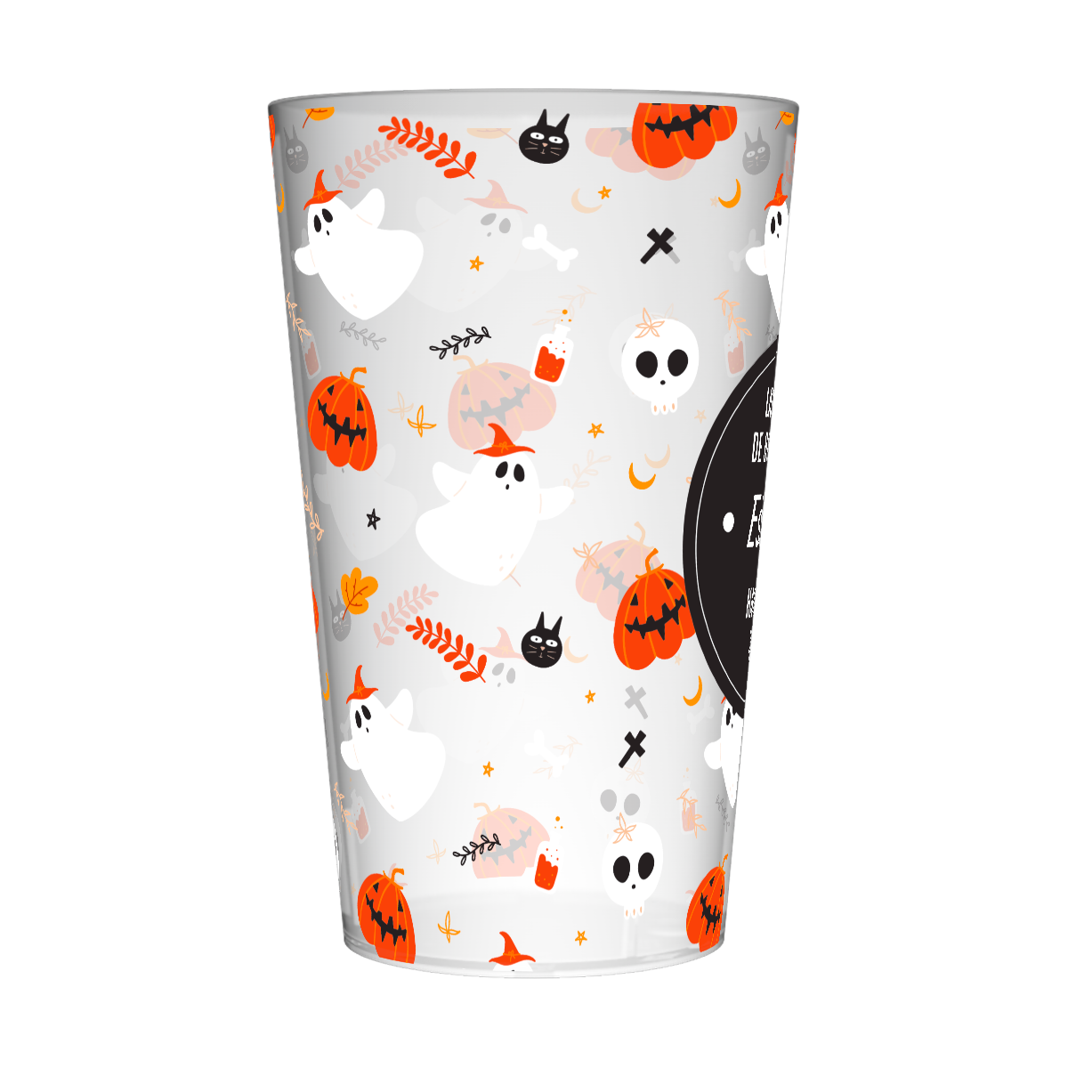 Gobelet personnalisé Halloween Fantôme & Citrouille 4