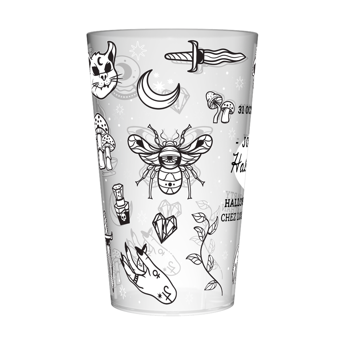 Gobelet personnalisé Halloween Black & White 4