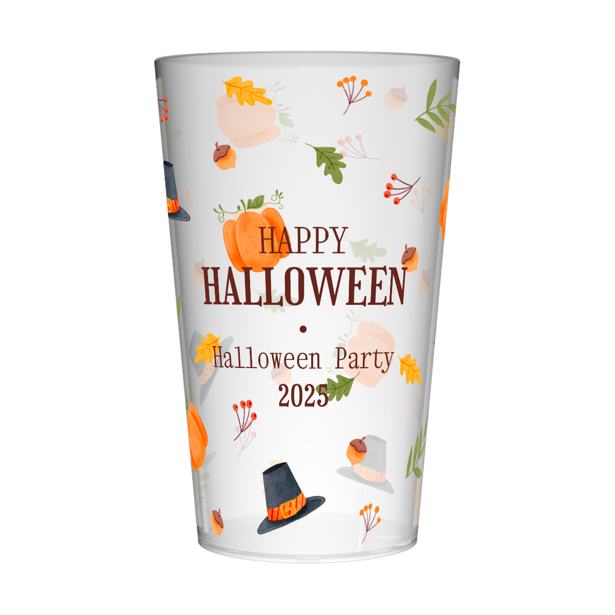 Gobelet personnalisé Halloween Chapeau & Citrouille