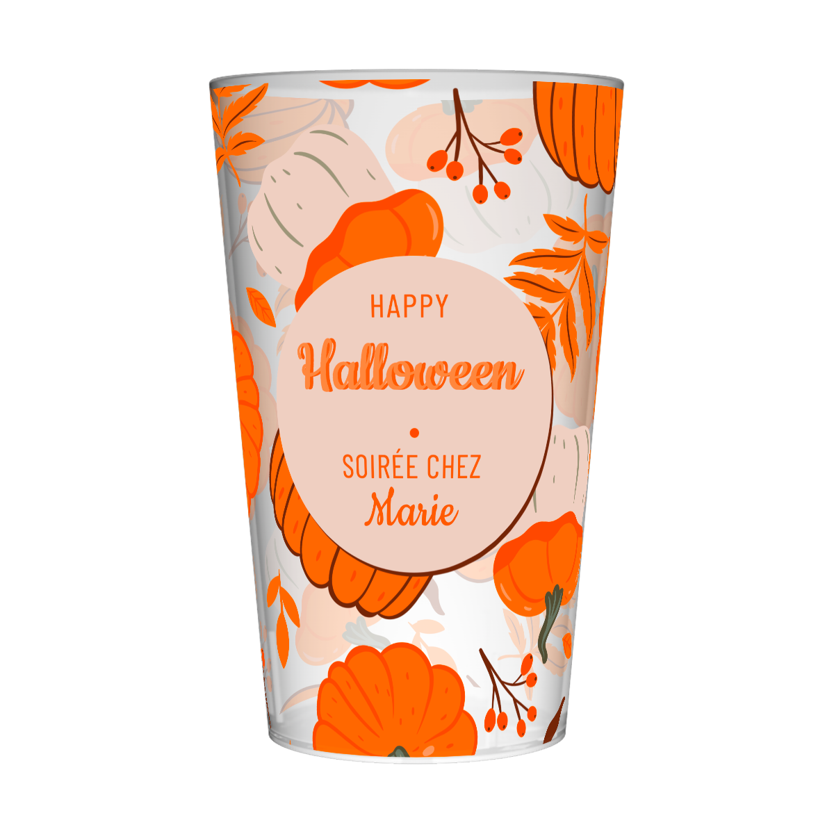 Gobelet personnalisé Halloween Orange