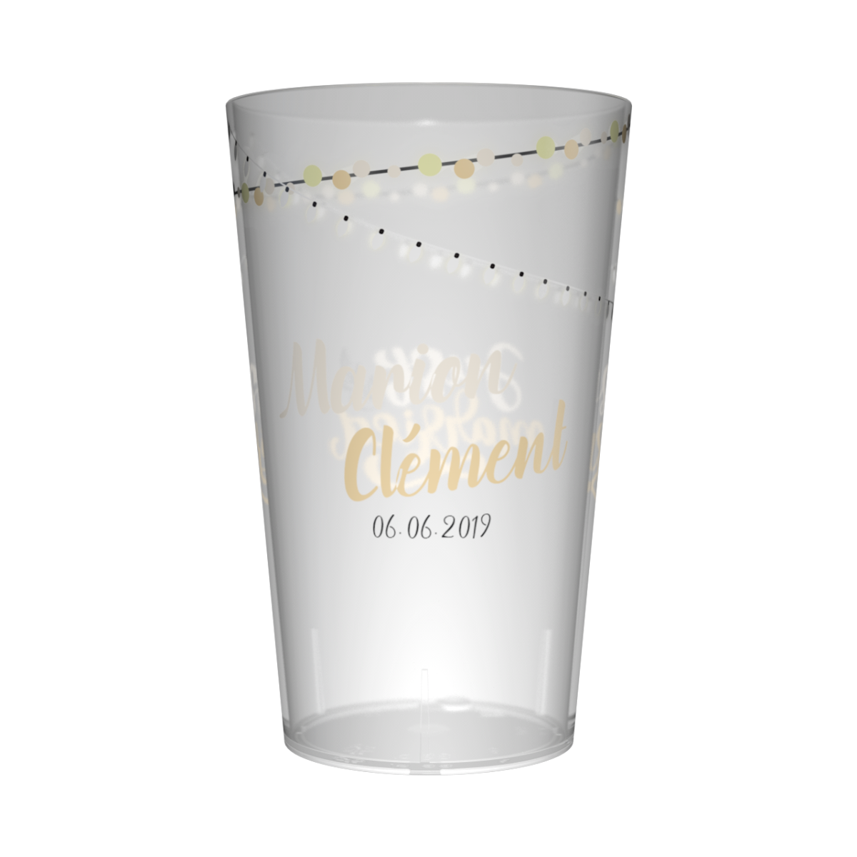 Gobelet personnalisé Mariage Guirlande Guinguette