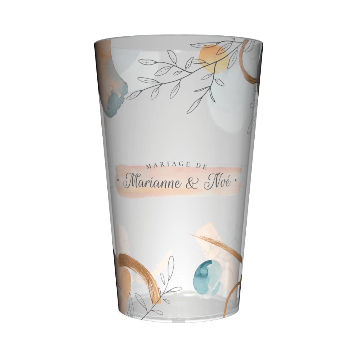 Gobelet personnalisé Mariage Aquarelle