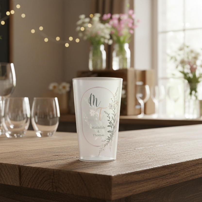gobelet personnalise mariage feuilles