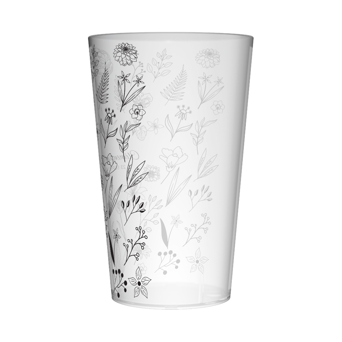 Gobelet personnalisé Mariage Dessin Fleur 2