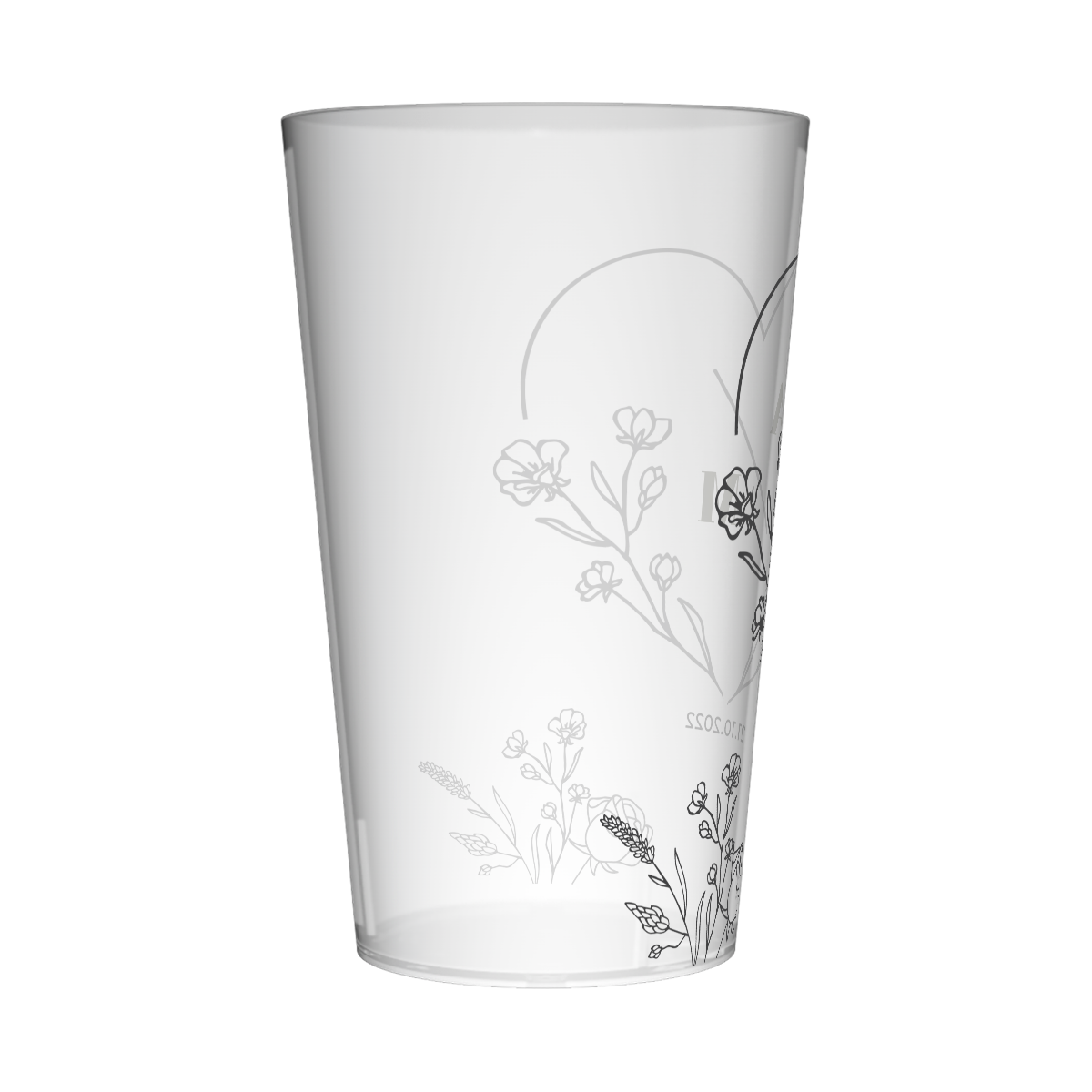 Gobelet personnalisé Mariage Coeur & Fleur 3