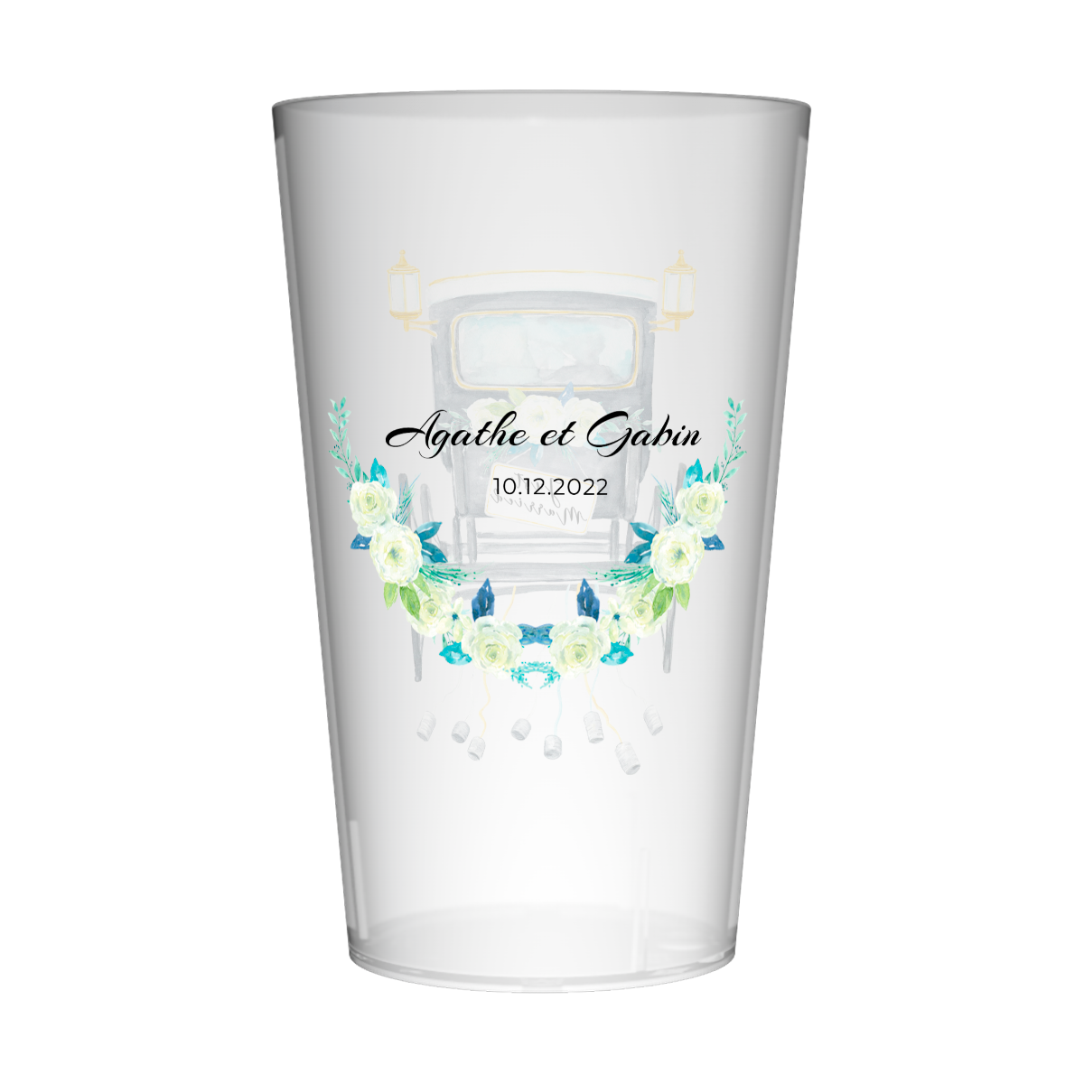 Gobelet personnalisé Mariage Calèche