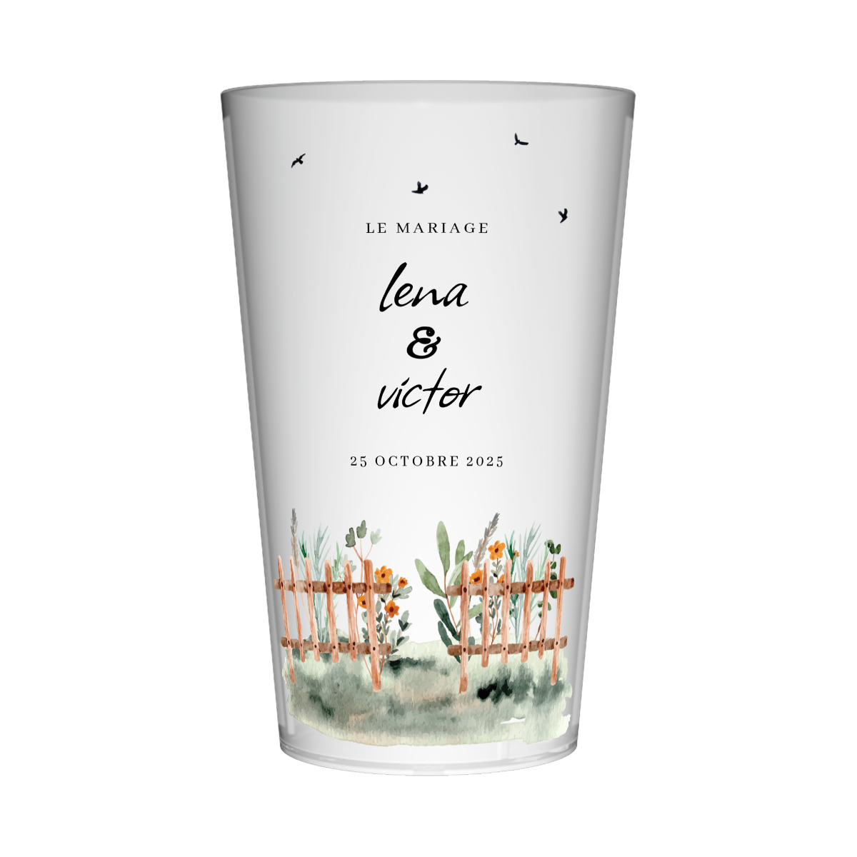 Gobelet personnalisé Mariage Jardin