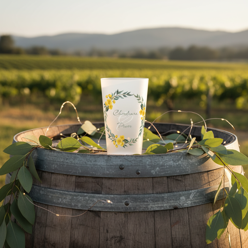 gobelet personnalise mriage champetre