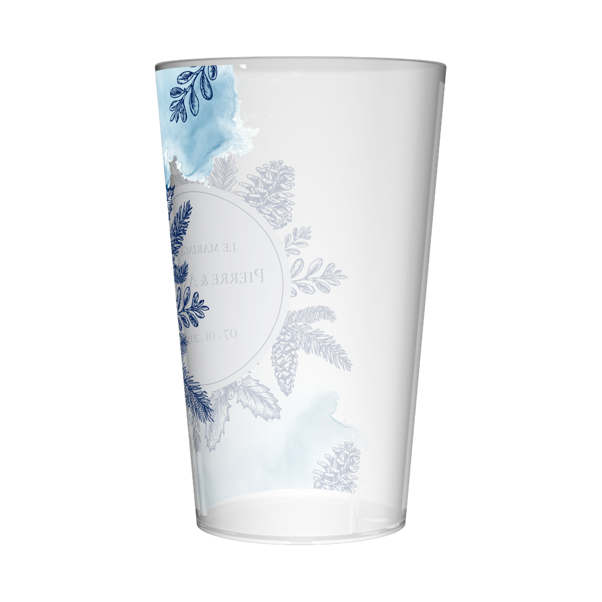 Gobelet personnalisé Mariage Bleu 2