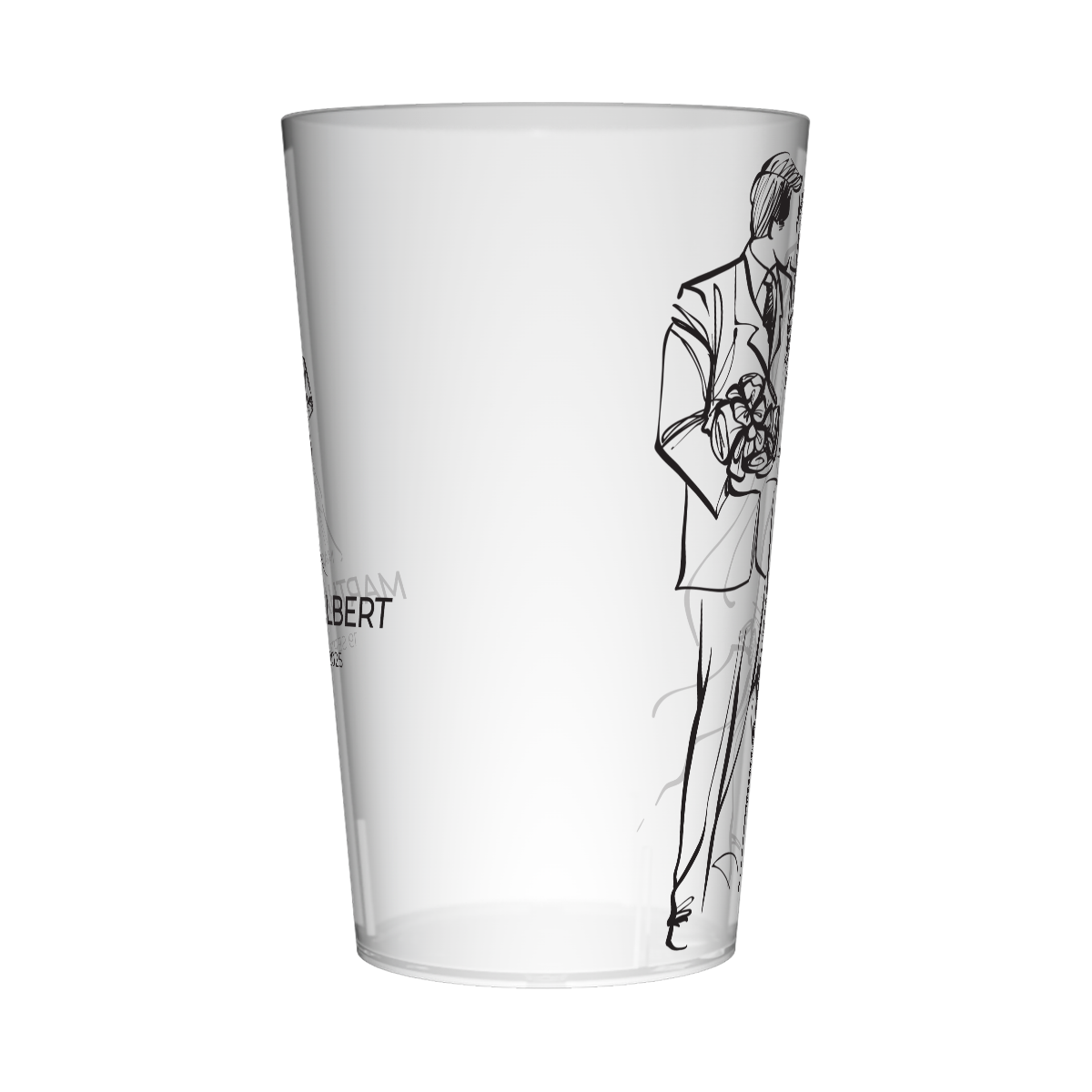 Gobelet personnalisé Mariage Couple Dessin