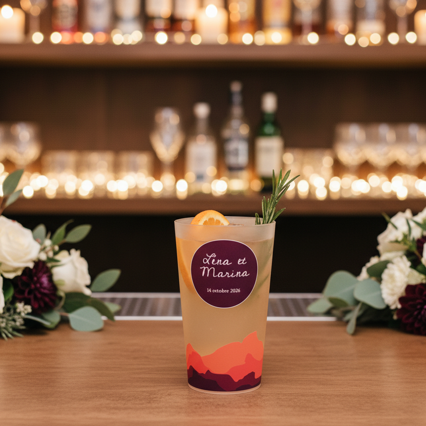 gobelet personnalise mariage voyage